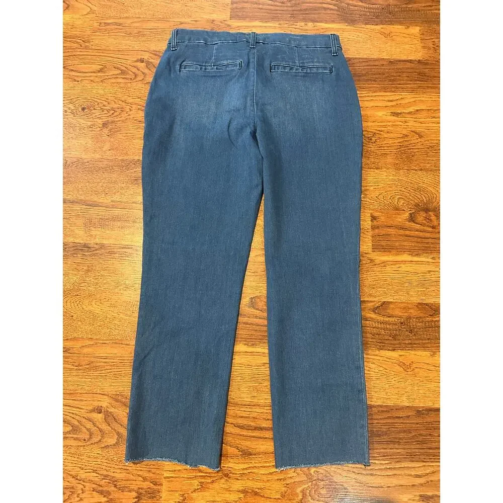 Frank & Eileen Wicklow 1977 Wash Italian Crop Chinos Women’s Size 10 Designer - Picture 2 of 10
